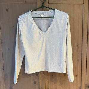 Athleta Women's Long Sleeve Striped Top - Black & White.